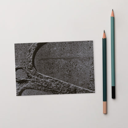 Minimalist art postcard featuring the 'Anchor (B&W)' photo art. / ポストカード：「アンカー（錨・モノクロ）」のフォトアートを配したミニマリストデザイン。