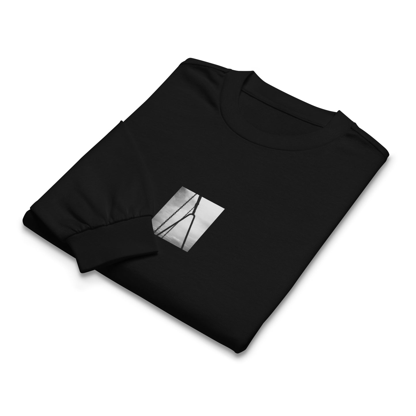Swing (B&W) Premium Heavyweight Long Sleeve Shirt, black