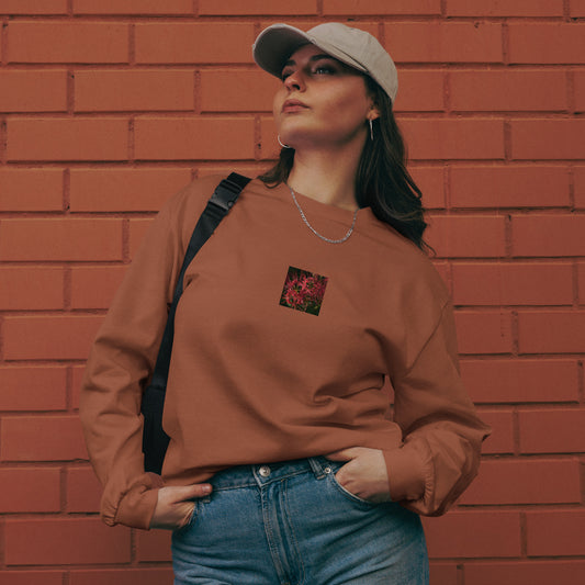 Red Spider Lily long sleeve shirt, clay