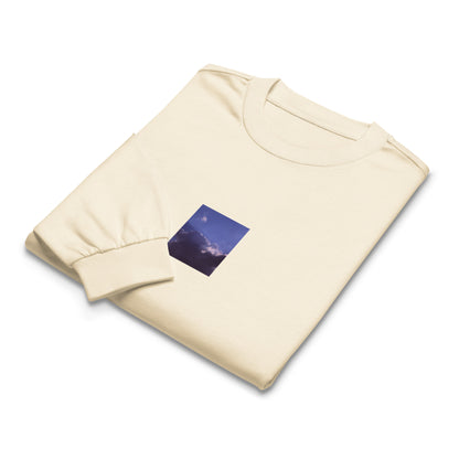 Clouds, Light, Sky - Premium Heavyweight Long Sleeve Shirt, Ecru, Front View