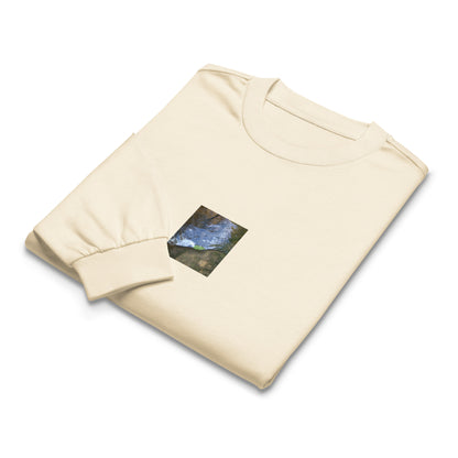 Drifted Leaf - Premium Heavyweight Long Sleeve Shirt Ecru