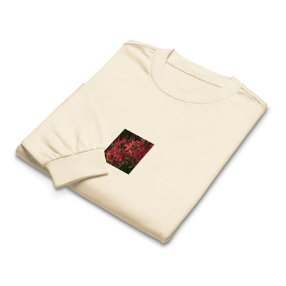 Red Spider Lily long sleeve shirt, ecru