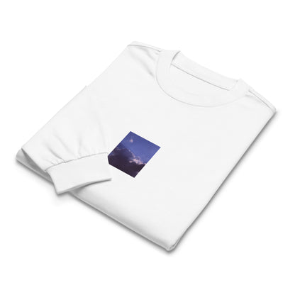 Clouds, Light, Sky - Premium Heavyweight Long Sleeve Shirt, White, Front View