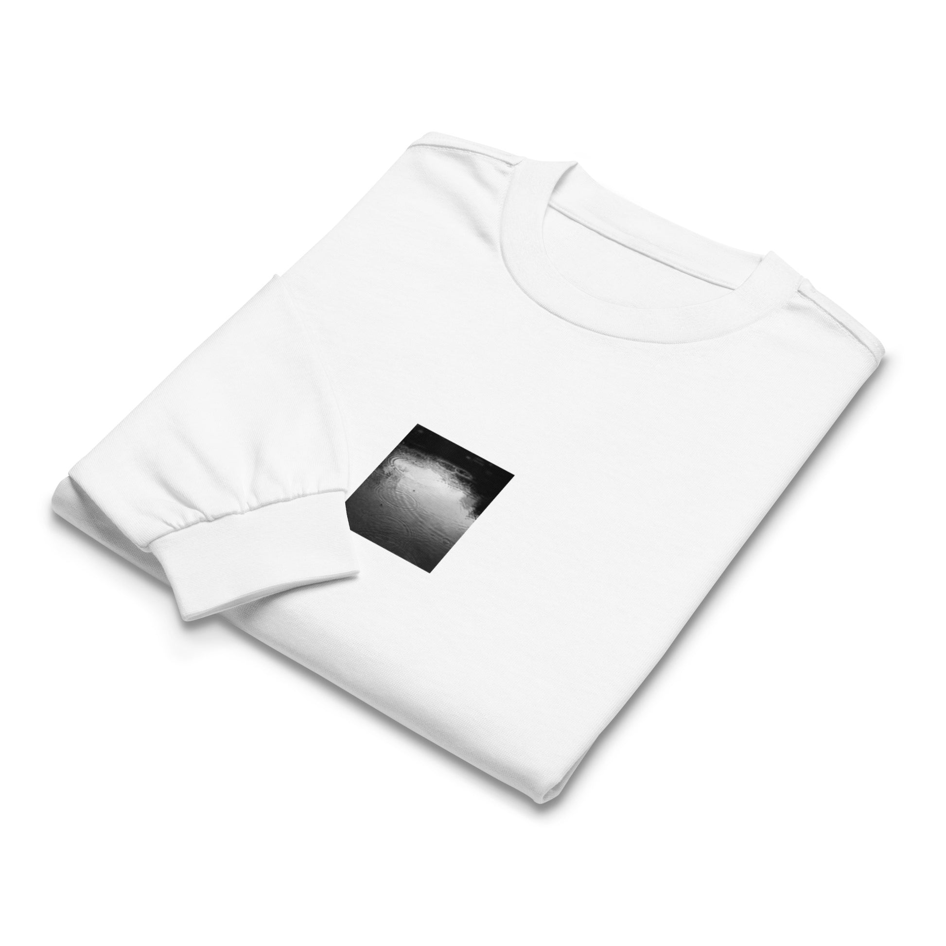 Ripples (B&W) - Premium Heavyweight Long Sleeve Shirt White