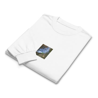 Drifted Leaf - Premium Heavyweight Long Sleeve Shirt White