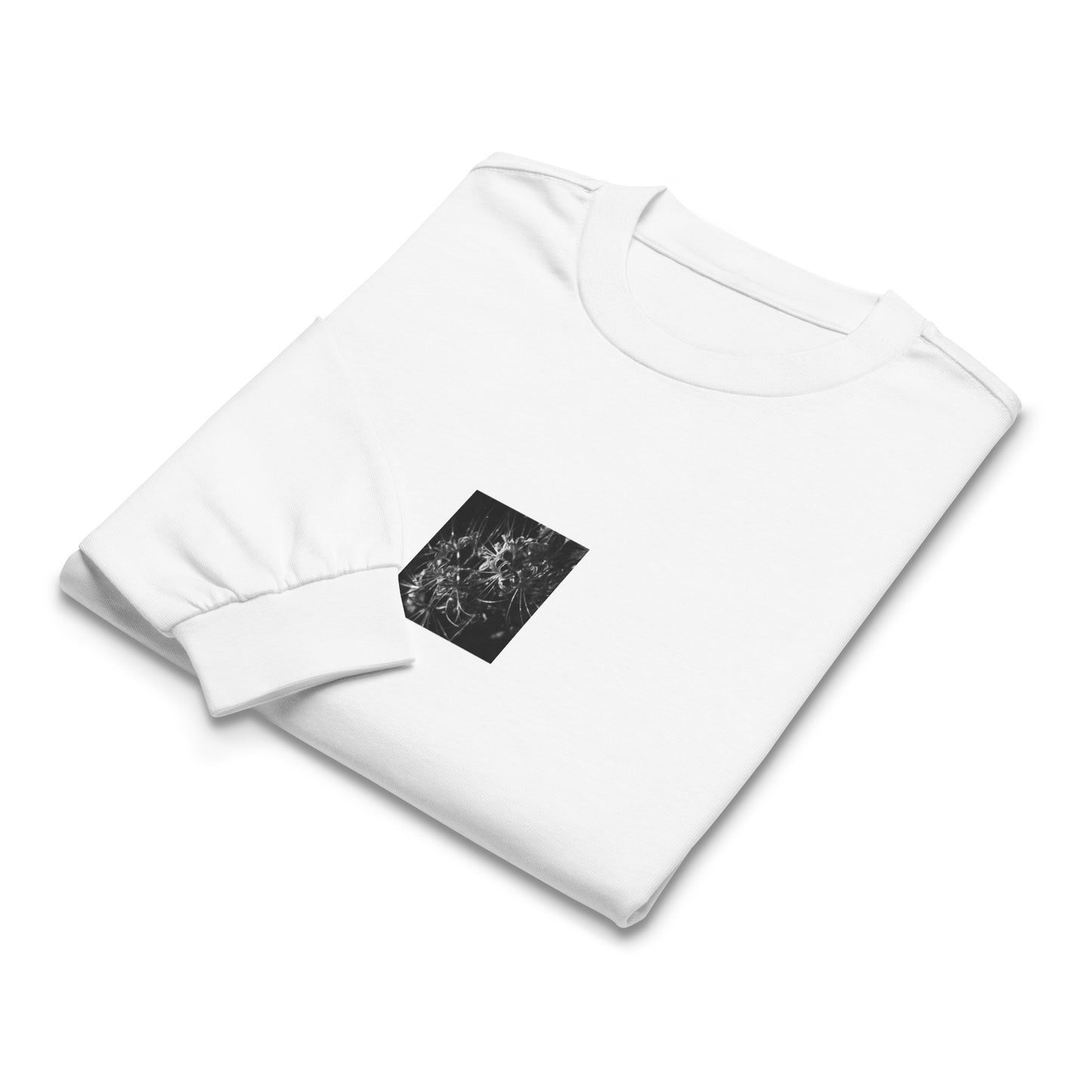 Red Spider Lily (B&W) long sleeve shirt, white