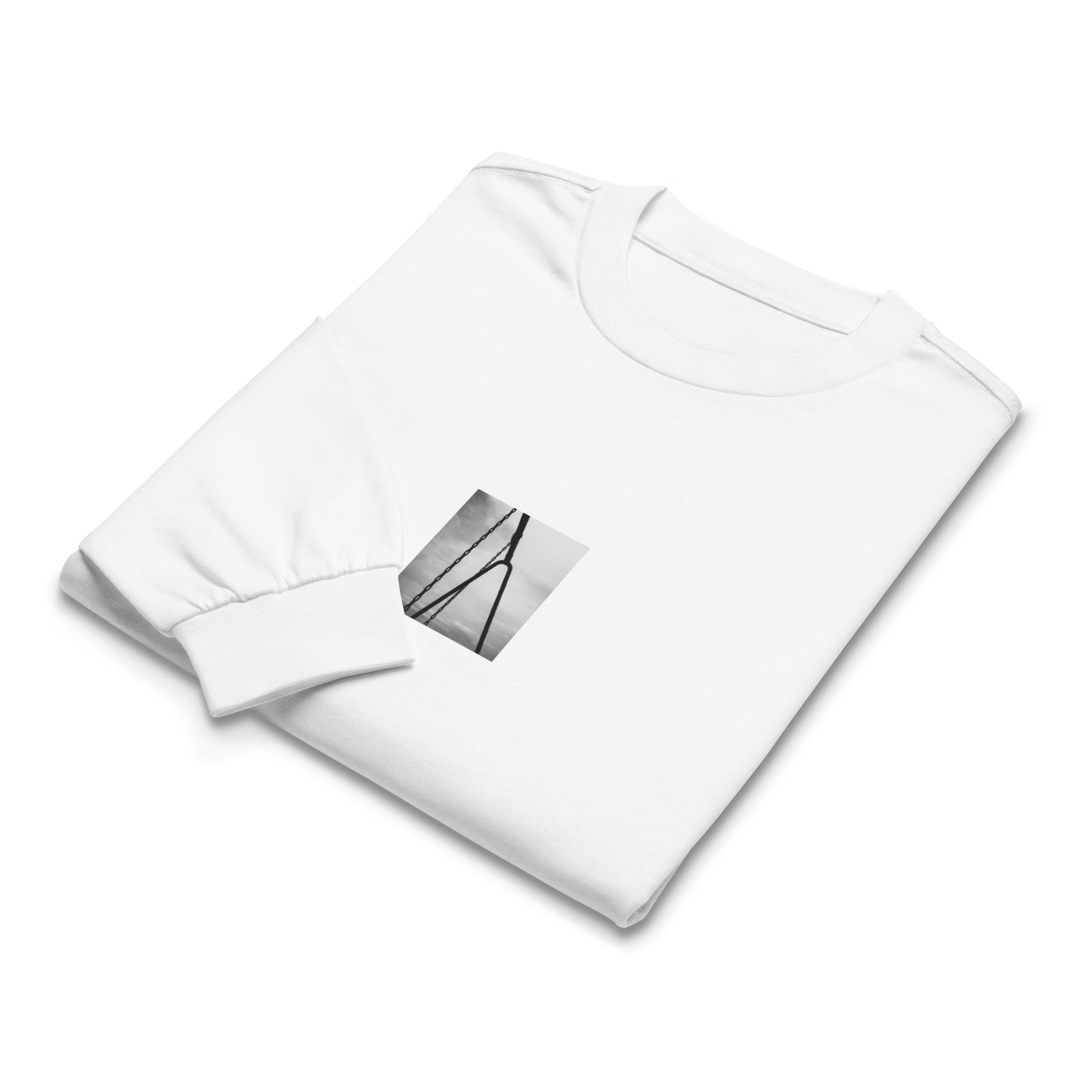 Swing (B&W) Premium Heavyweight Long Sleeve Shirt, white
