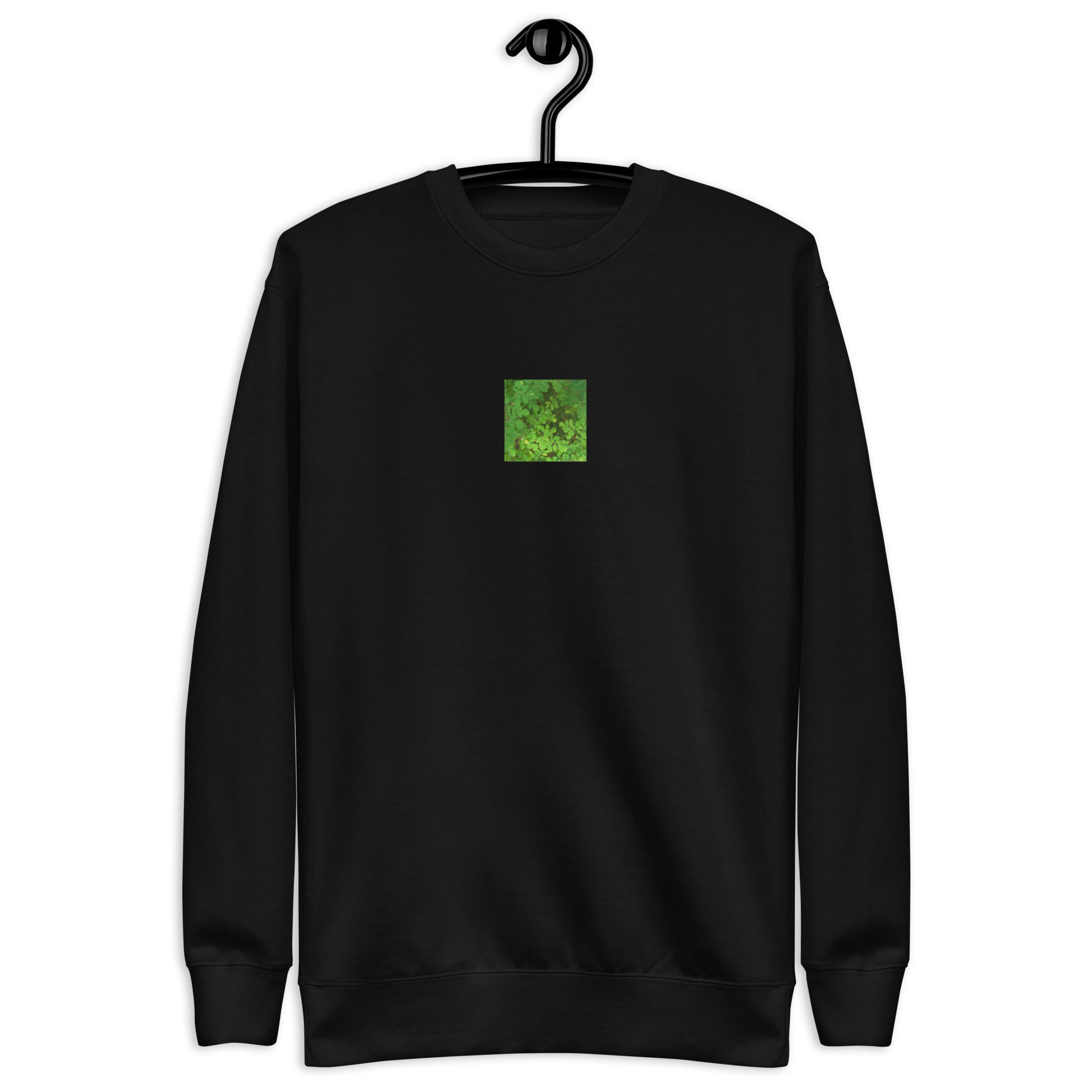 Matsukazesou Botanical Art – Unisex Premium Sweatshirt, Black, Front View