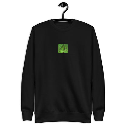 Matsukazesou Botanical Art – Unisex Premium Sweatshirt, Black, Front View