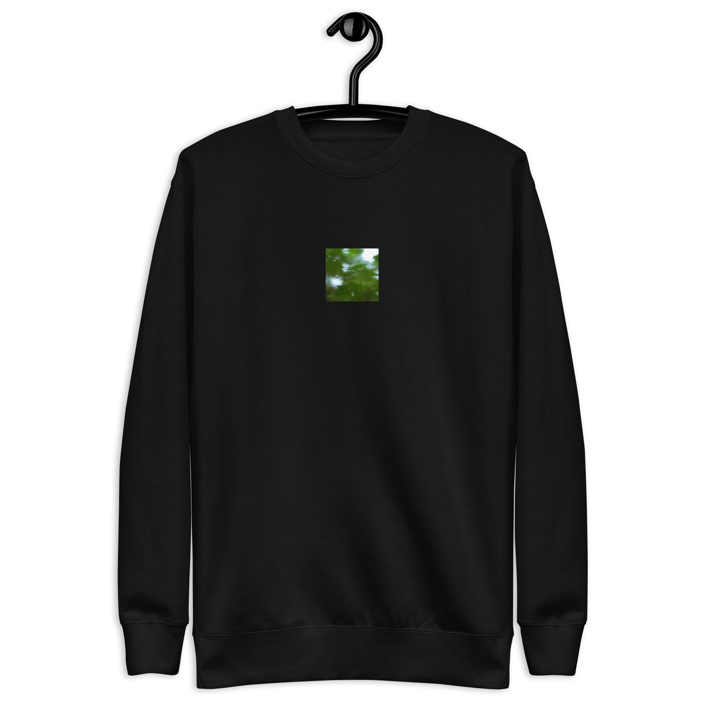 Maple Abstraction Botanical Art – Unisex Premium Sweatshirt, Black, Front View