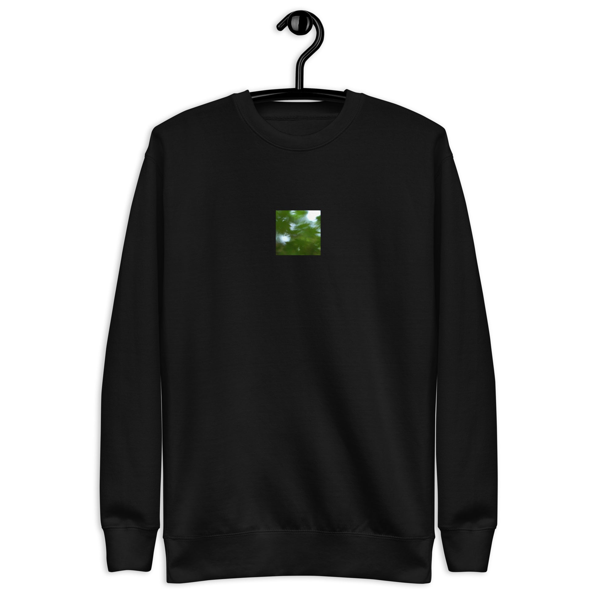 Maple Abstraction Botanical Art – Unisex Premium Sweatshirt, Black, Front View
