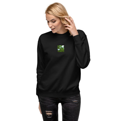 Maple Abstraction Botanical Art – Unisex Premium Sweatshirt, Black, Front View