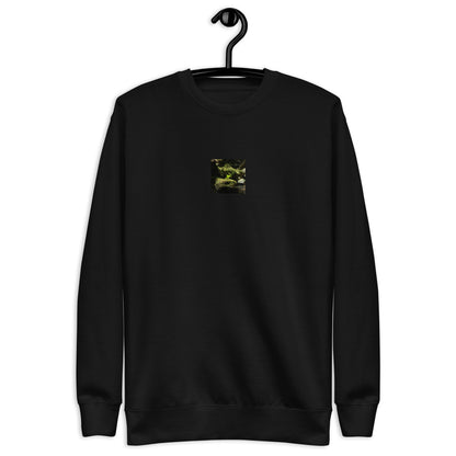 Plant on a Rock Art – Unisex Premium Sweatshirt, Black, Front View