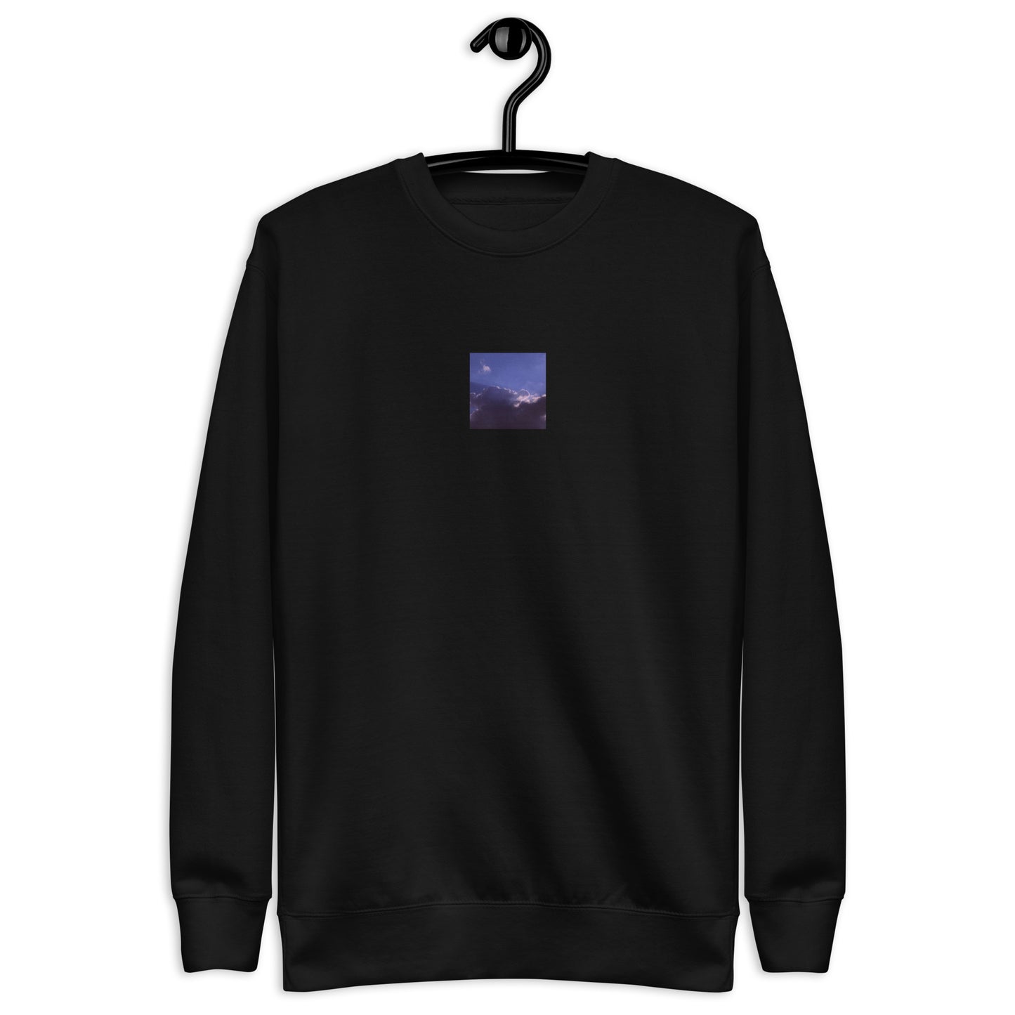 Clouds, Light, Sky - Unisex Premium Sweatshirt, Black, Front View