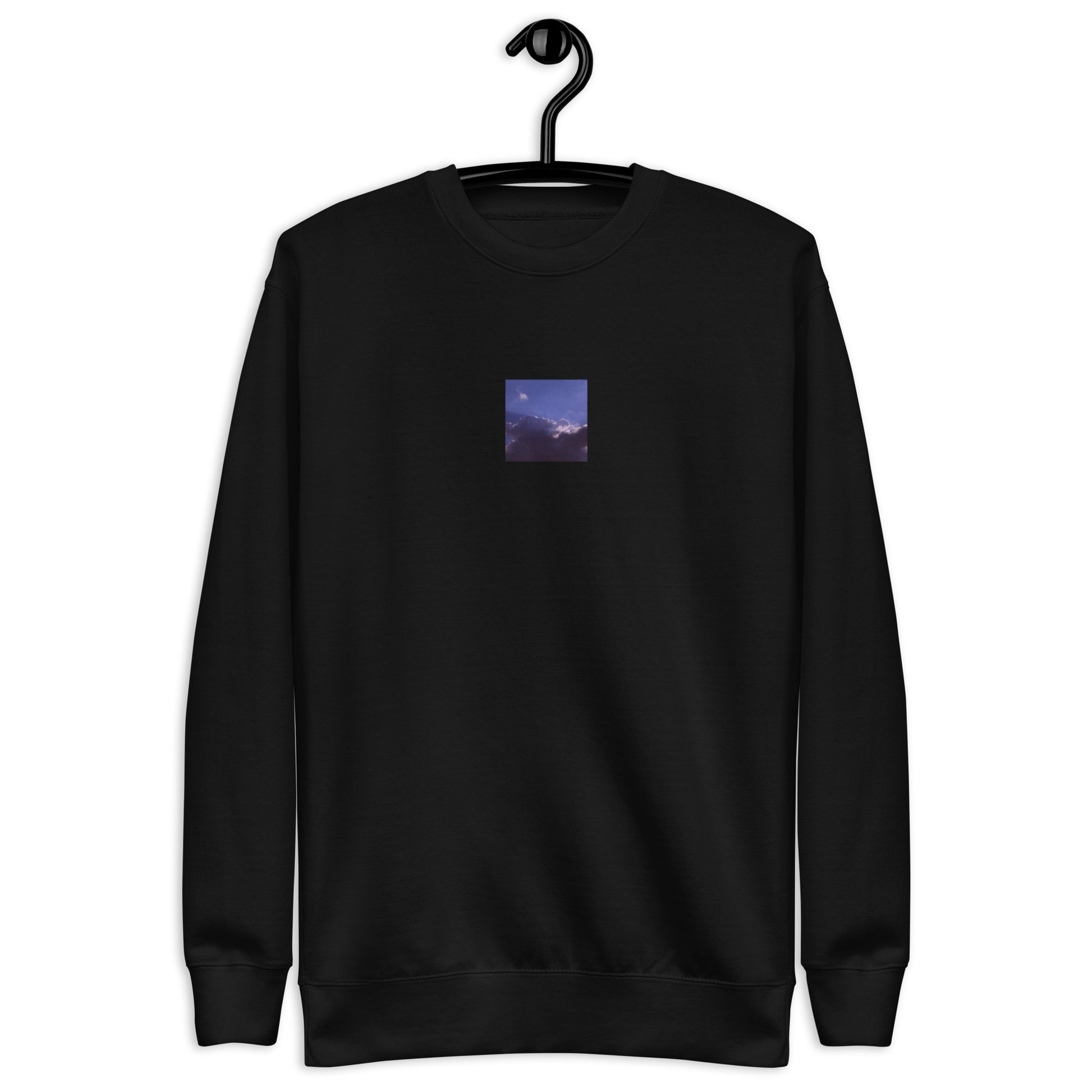 Clouds, Light, Sky - Unisex Premium Sweatshirt, Black, Front View