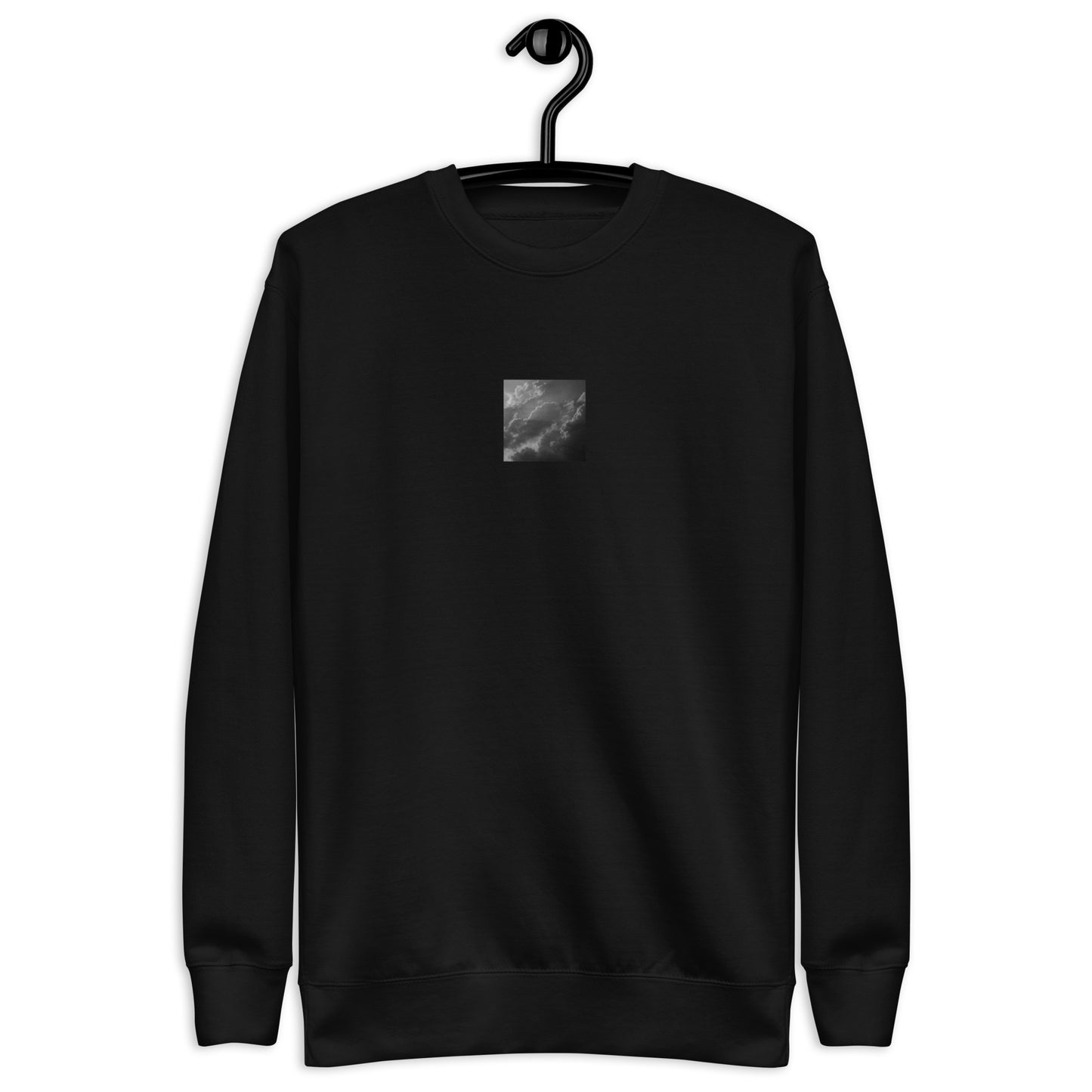 Light Rays through Clouds (B&W) - Unisex Premium Sweatshirt Black