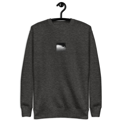 Ripples in Puddle B and W Unisex Premium Sweatshirt Charcoal Heather