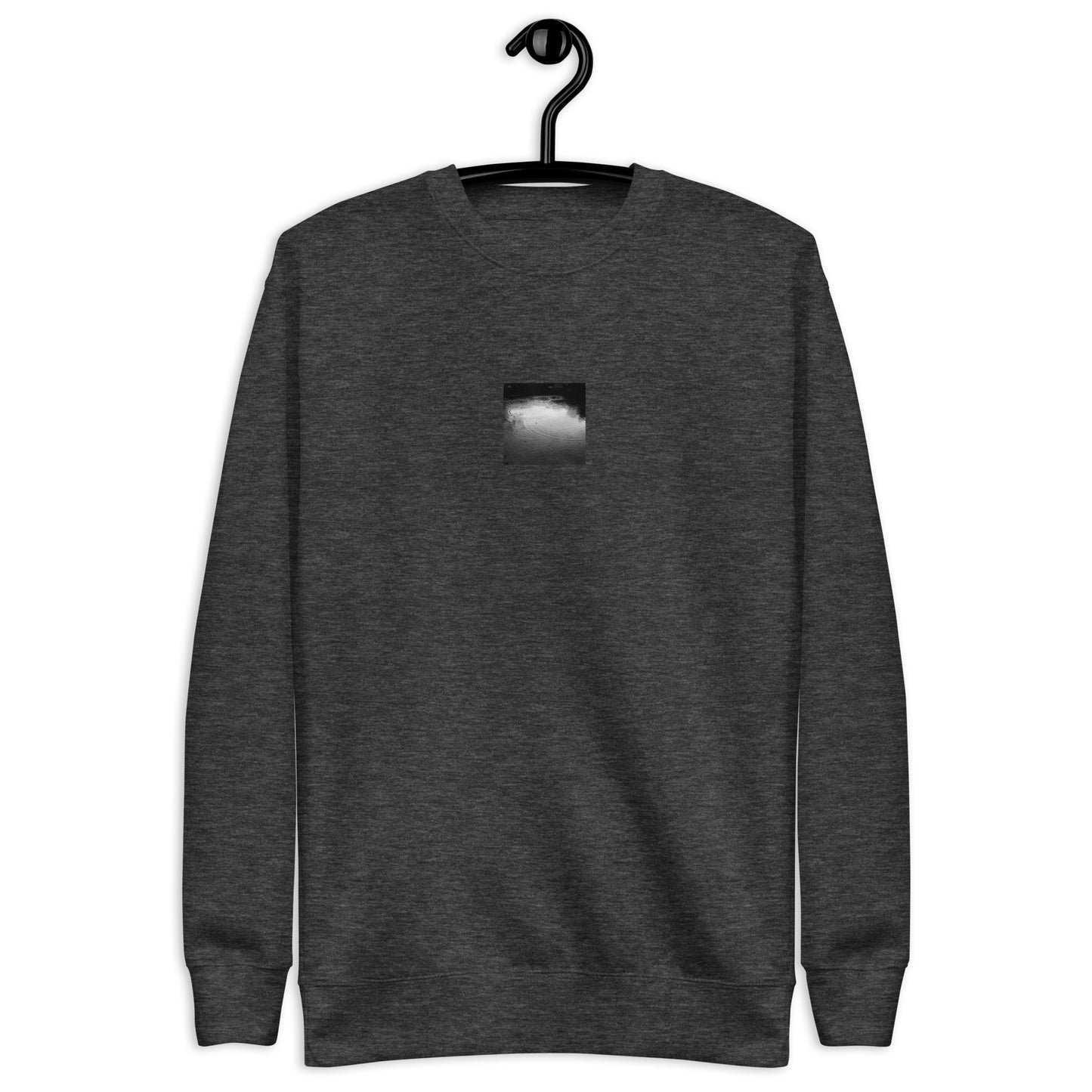 Ripples (B&W) - Unisex Premium Sweatshirt Charcoal Heather