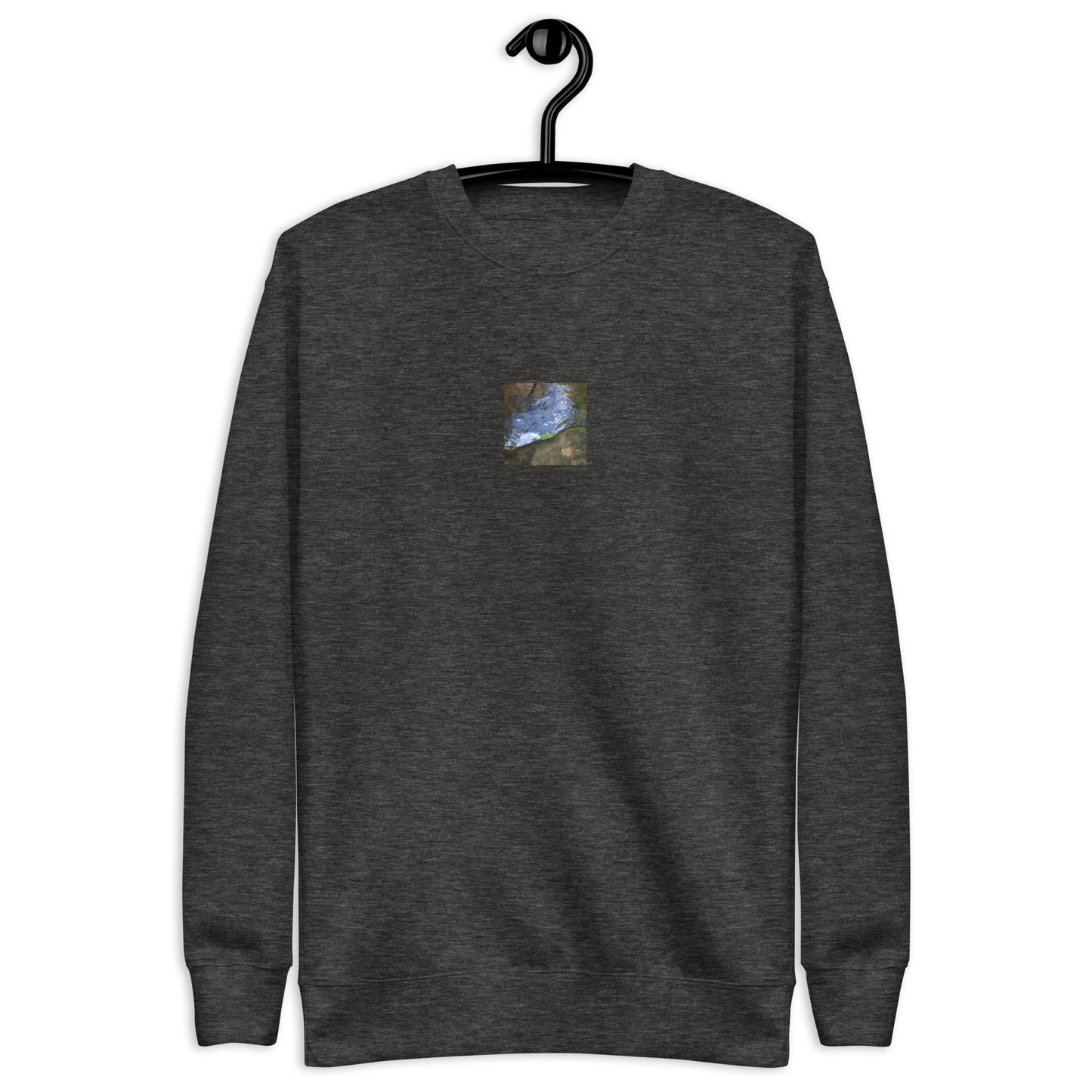 Drifted Leaf - Unisex Premium Sweatshirt Charcoal Heather