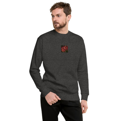 Red Spider Lily Unisex Premium Sweatshirt, charcoal heather