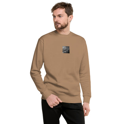 Light Rays through Clouds (B&W) - Unisex Premium Sweatshirt Latte