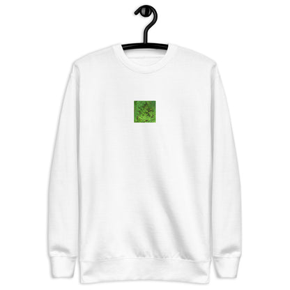 Matsukazesou Botanical Art – Unisex Premium Sweatshirt, White, Front View