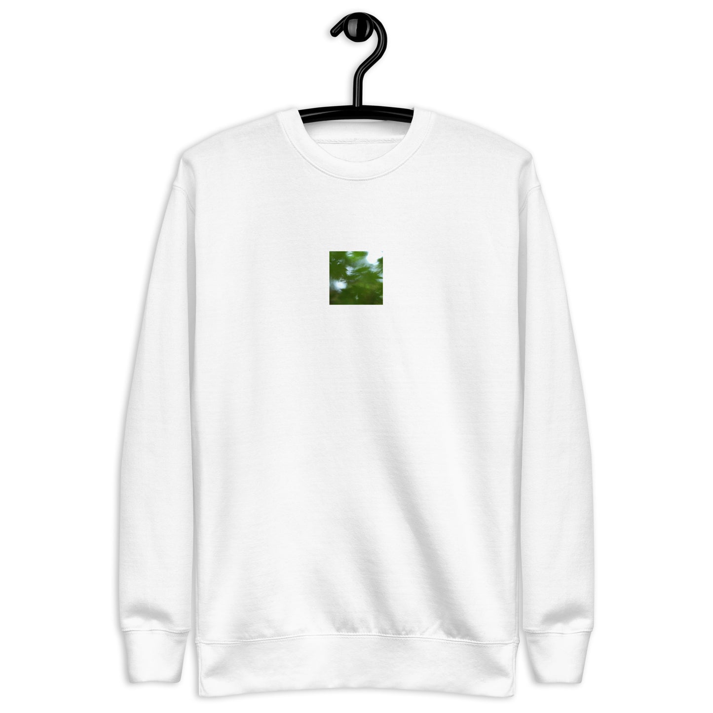 Maple Abstraction Botanical Art – Unisex Premium Sweatshirt, White, Front View