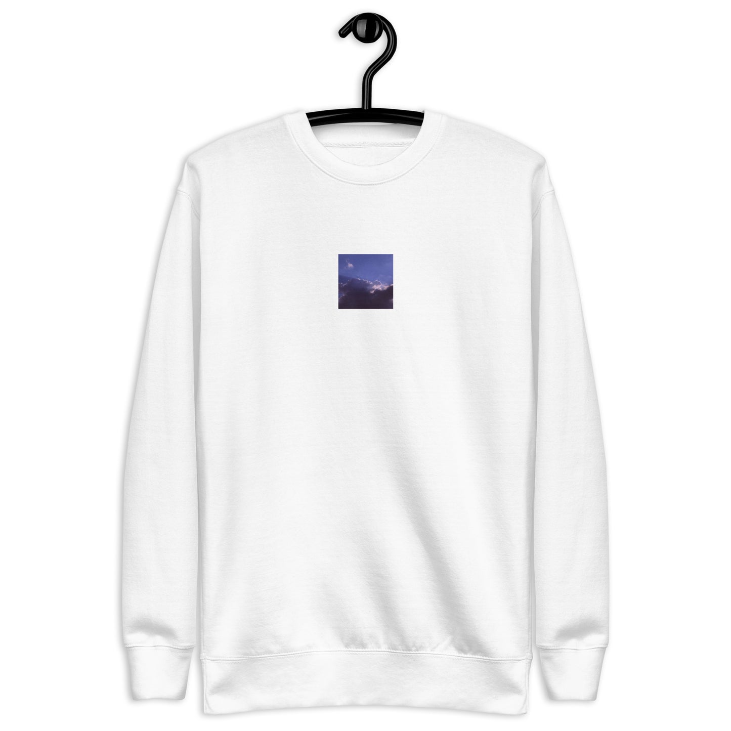 Clouds, Light, Sky - Unisex Premium Sweatshirt, White, Front View