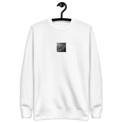 Light Rays through Clouds (B&W) - Unisex Premium Sweatshirt White