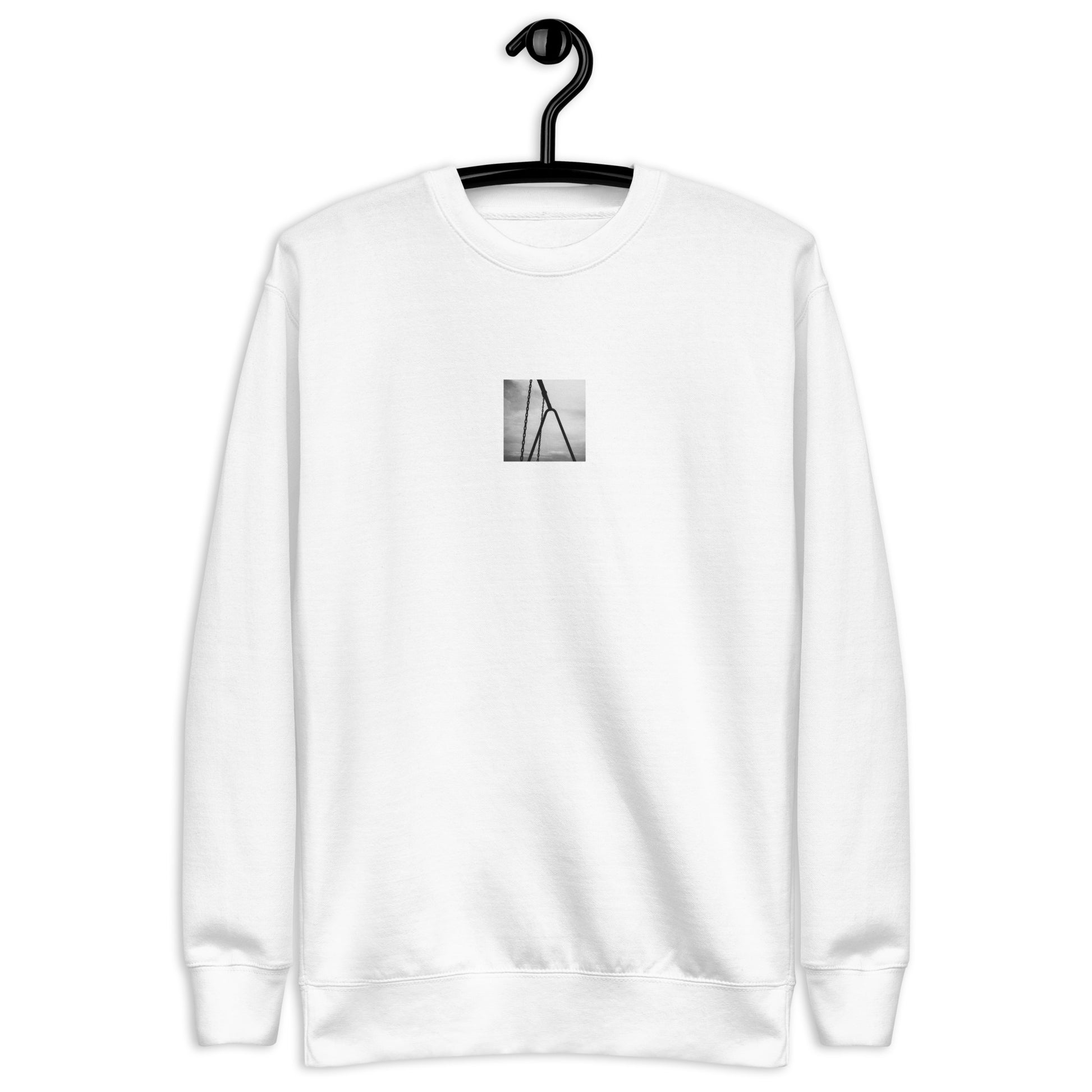 Swing (B&W) Unisex Premium Sweatshirt, white