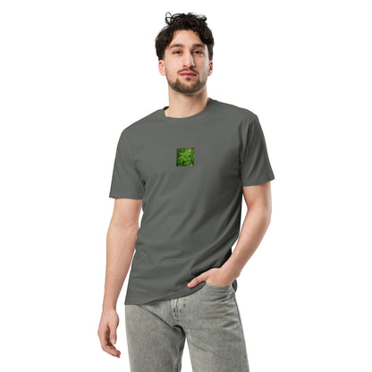 Botanical Plant Art – Unisex Premium T-Shirt, Charcoal, Front View
