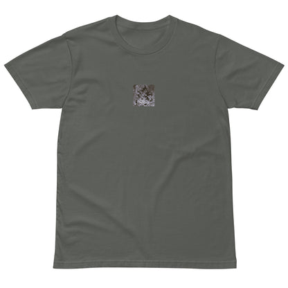 Matsukazesou Botanical B&W Art – Unisex Premium T-Shirt, Charcoal, Front View