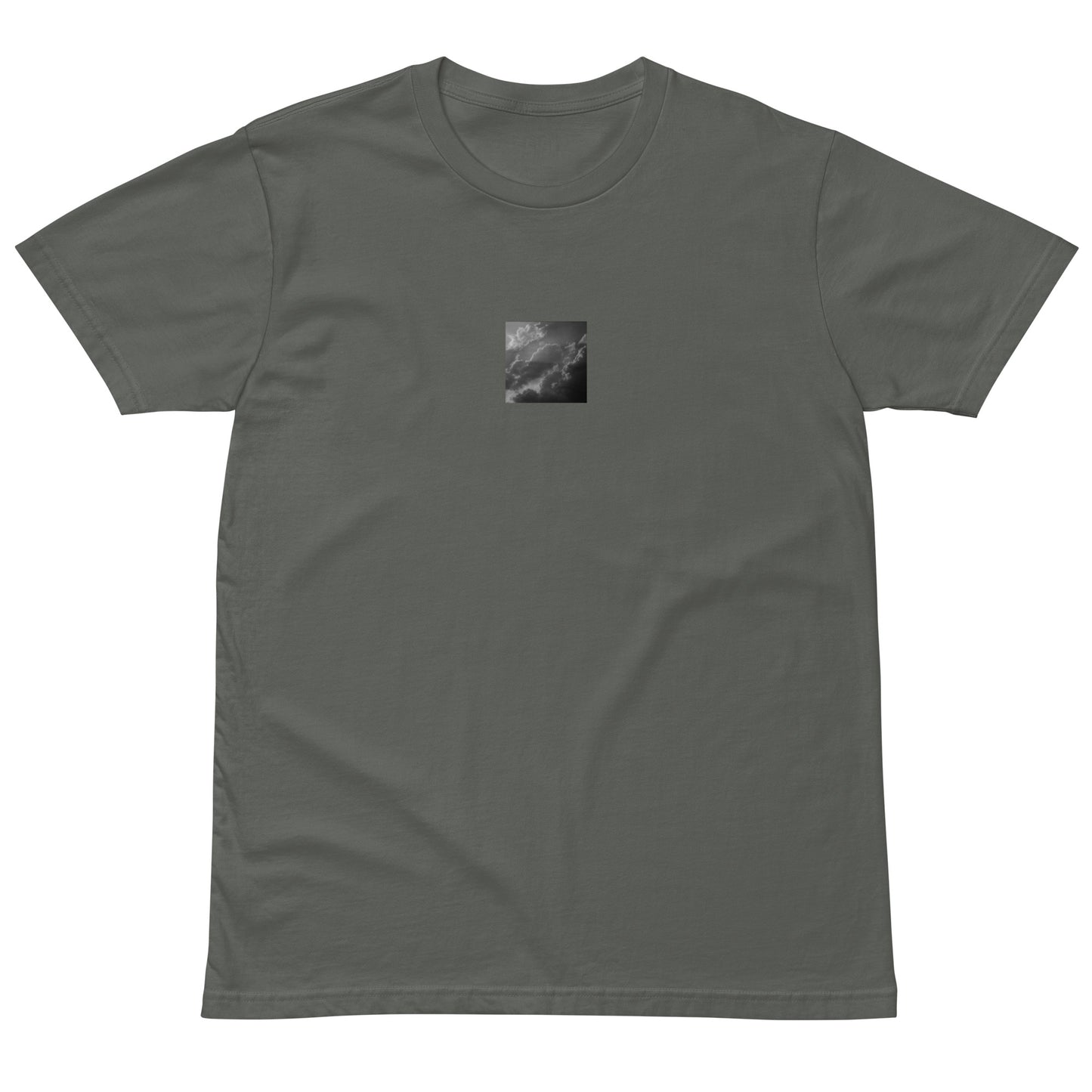 Light Rays through Clouds (B&W) - Premium T-Shirt Charcoal
