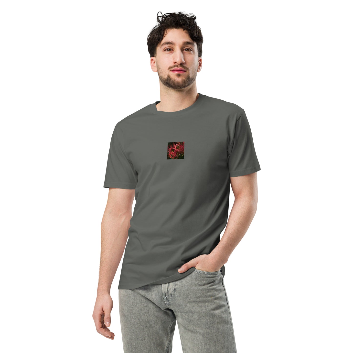 Red Spider Lily Premium T-Shirt, charcoal
