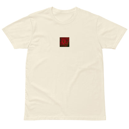 Red Spider Lily Botanical Art – Unisex Premium T-Shirt, Natural, Front View