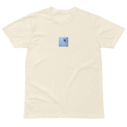 Cosmos Flower Botanical Art – Unisex Premium T-Shirt, Natural, Front View