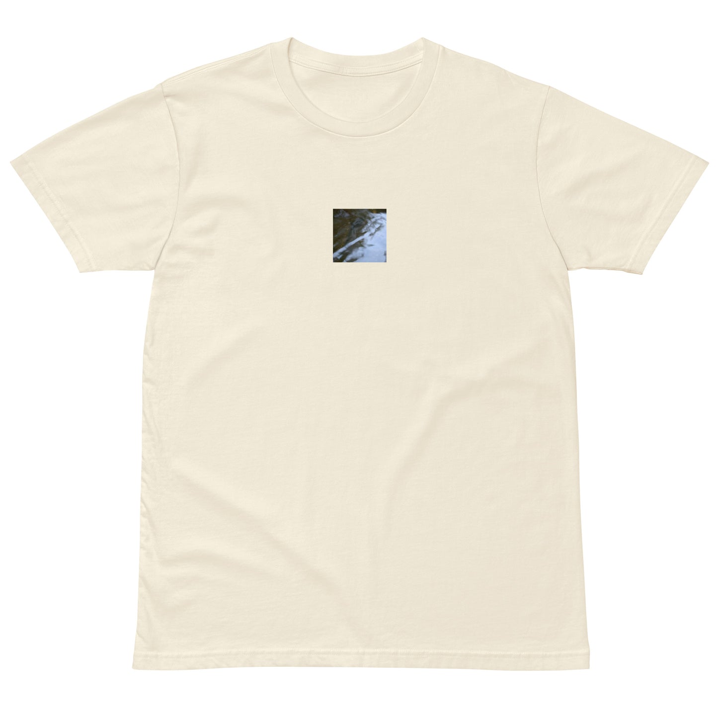River Surface Botanical Art – Premium T-Shirt, Natural, Front View