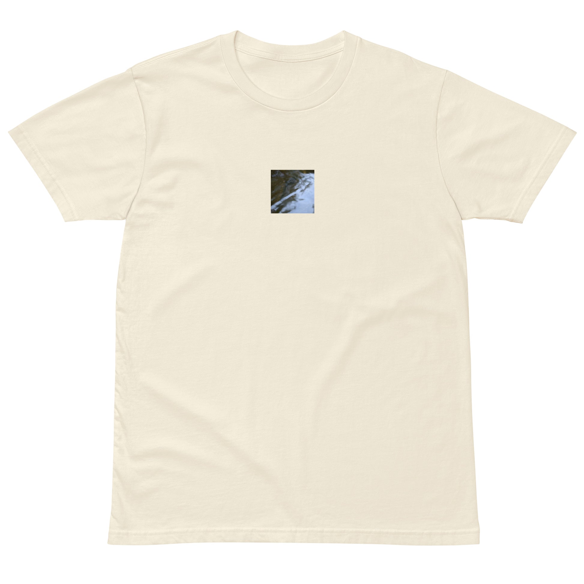 River Surface Botanical Art – Premium T-Shirt, Natural, Front View