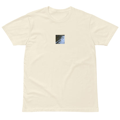River Surface Botanical Art – Premium T-Shirt, Natural, Front View