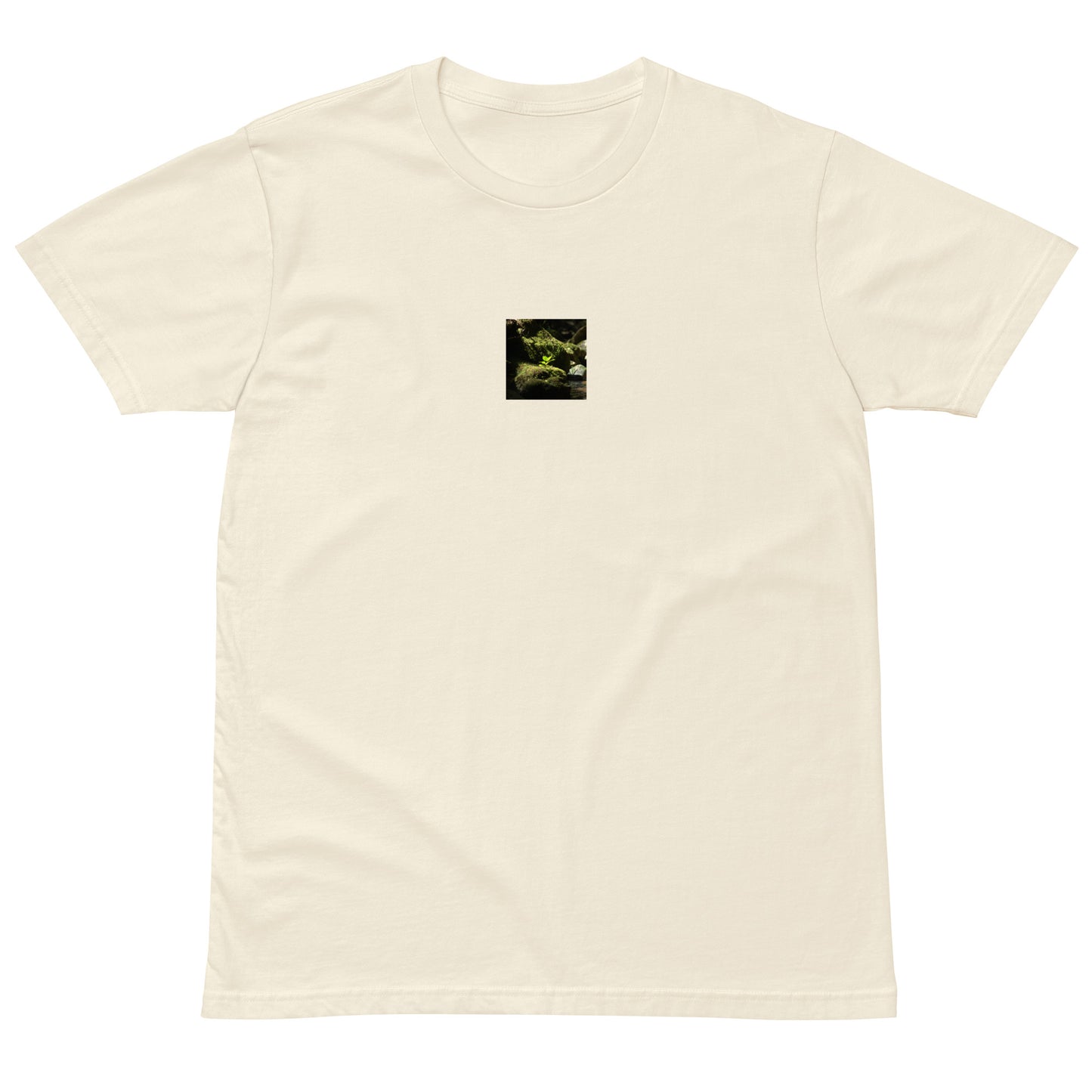 Plant on a Rock Art – Premium T-Shirt, Natural, Front View
