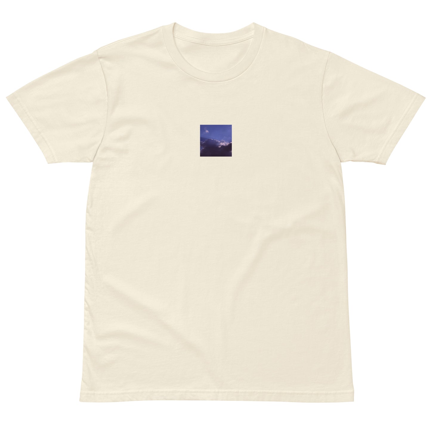 Clouds, Light, Sky - Premium T-Shirt, Natural, Front View