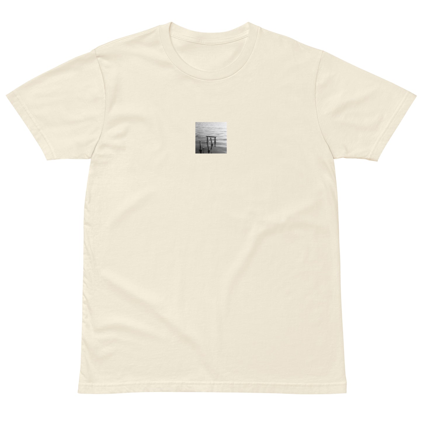 Decayed Pier (B&W) - Premium T-Shirt, Natural, Front View