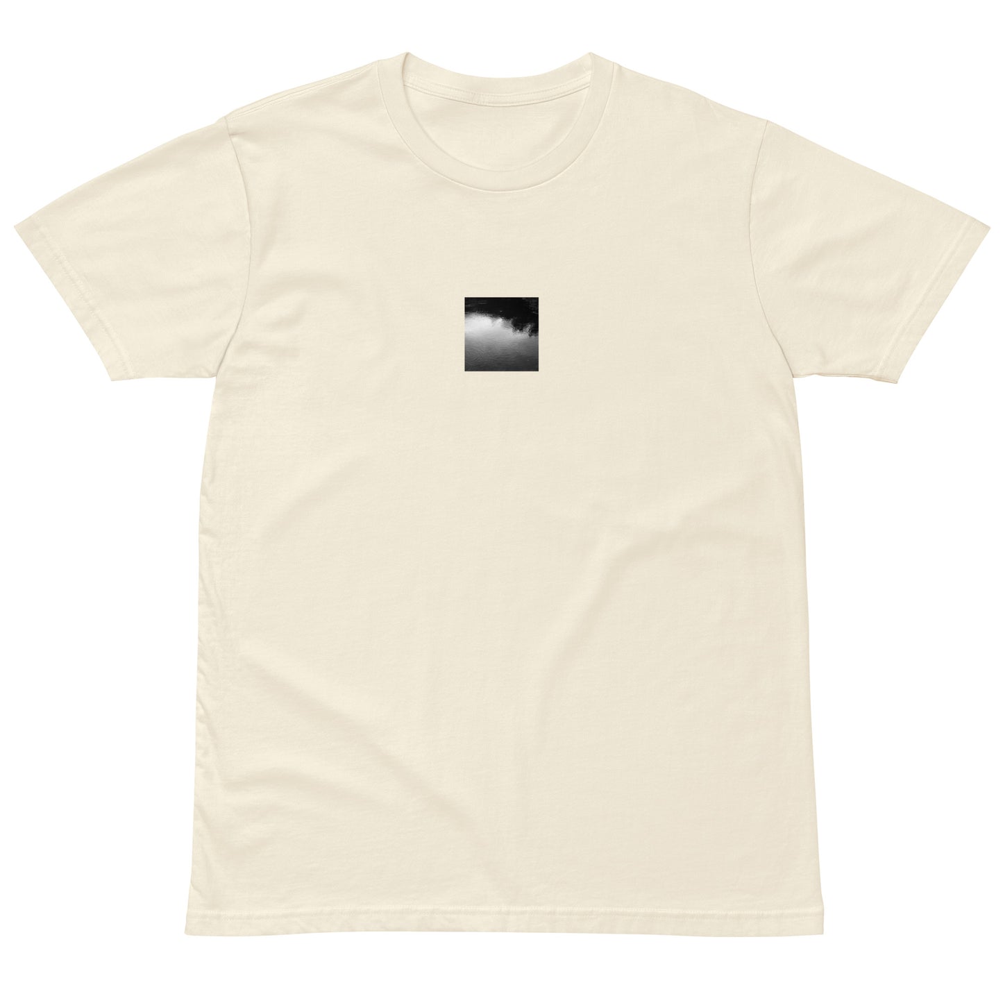 Ripples in Puddle B and W Premium T-Shirt Natural