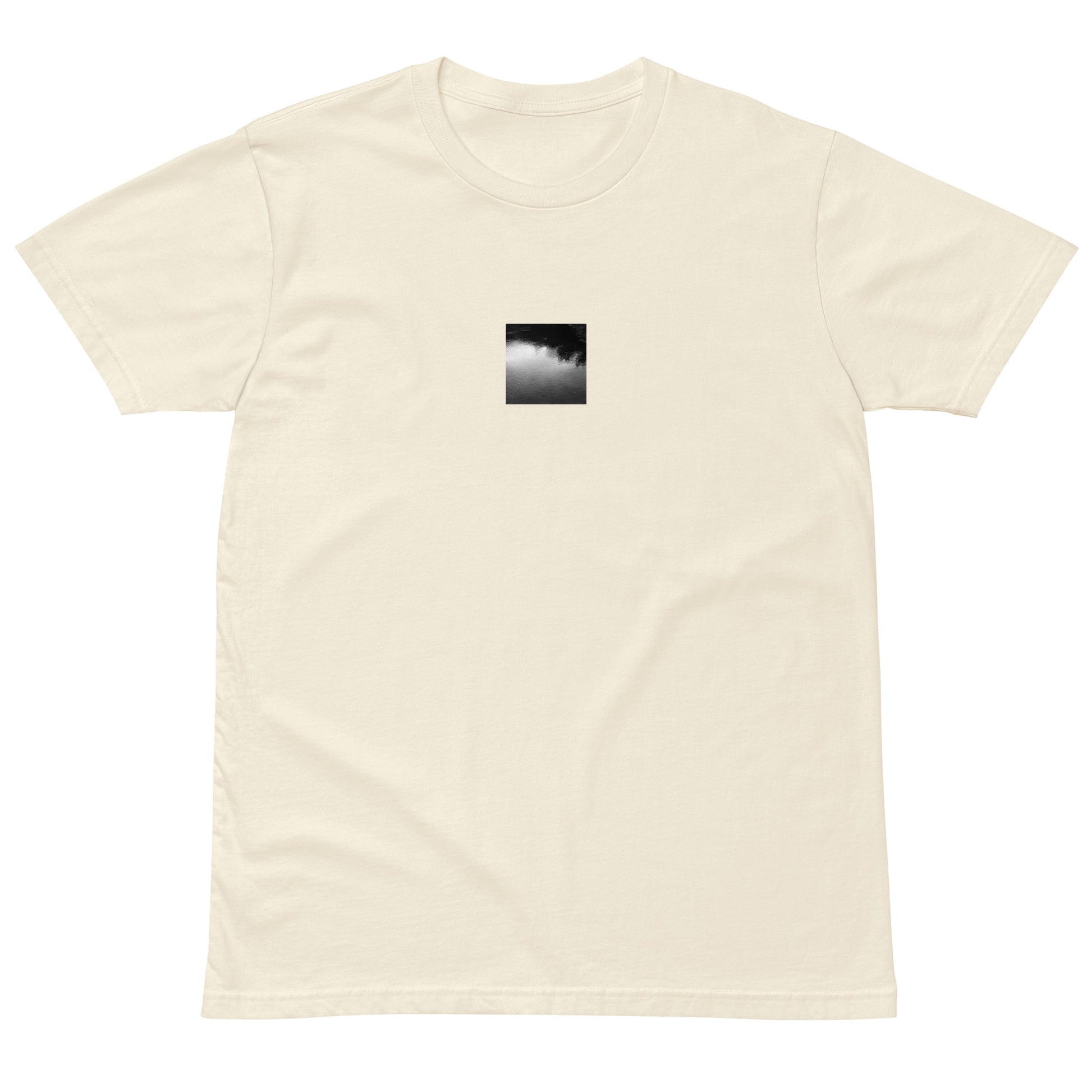 Ripples in Puddle B and W Premium T-Shirt Natural