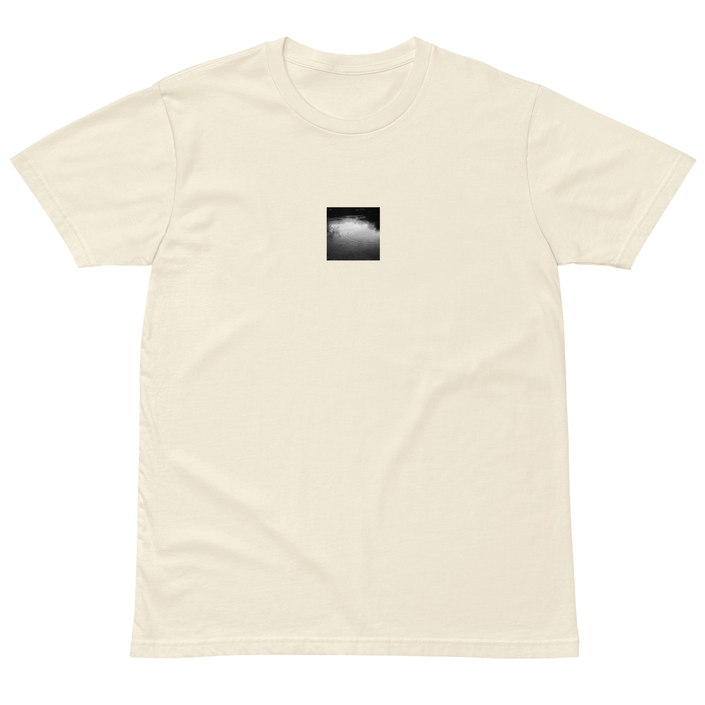 Ripples (B&W) - Premium T-Shirt in Natural, front view