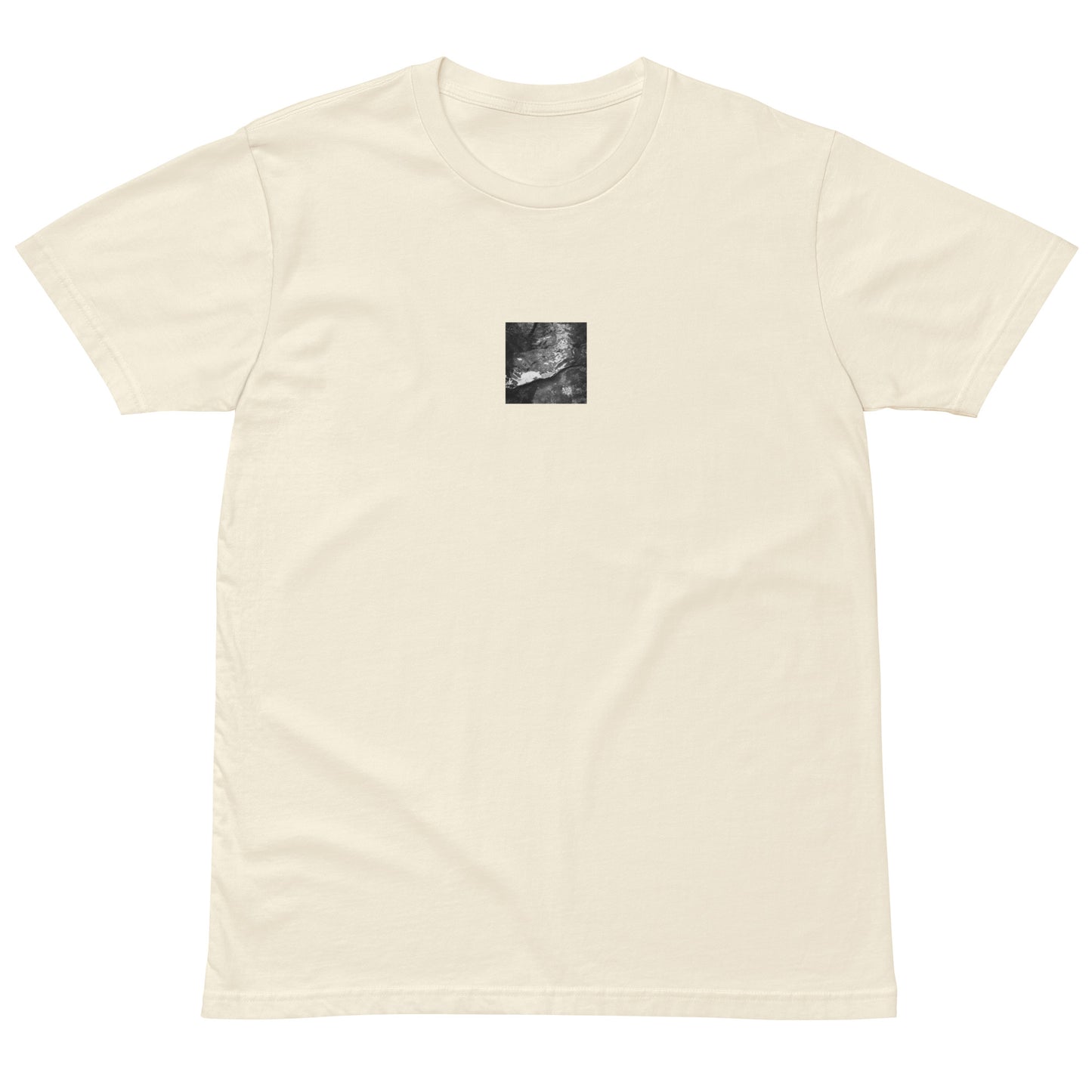 Drifted Leaf (B&W) - Premium T-Shirt Natural