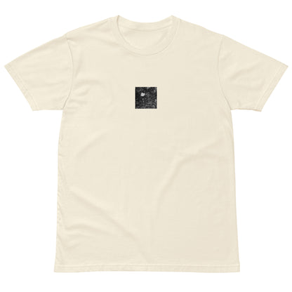 【Natural】
Minimalist mode style premium natural T-shirt with a 'Camellia Flower' black and white photo print on the front / モードストリート系プレミアムTシャツ（ナチュラル）、フロントに「カメリア（椿）」のモノクロ写真プリント（半袖シャツ）