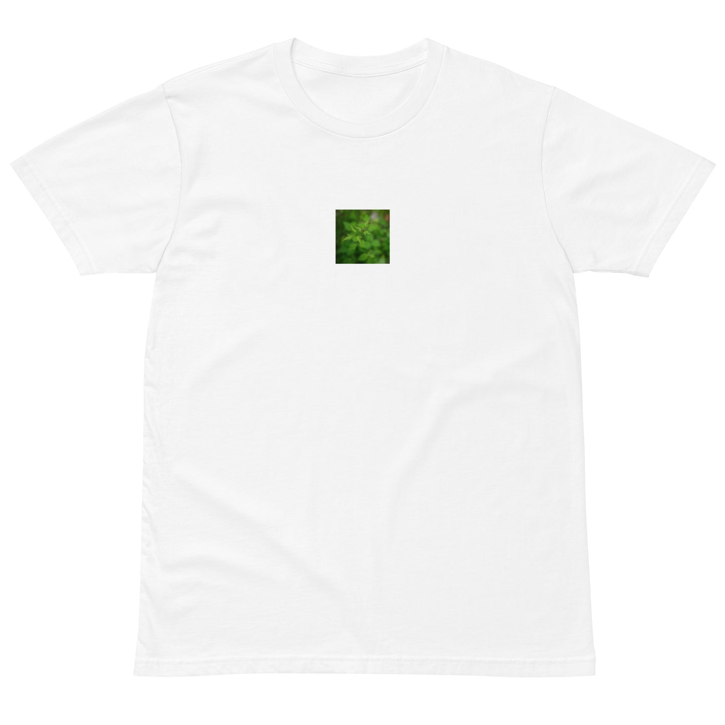 Botanical Plant Art – Unisex Premium T-Shirt, White, Front View
