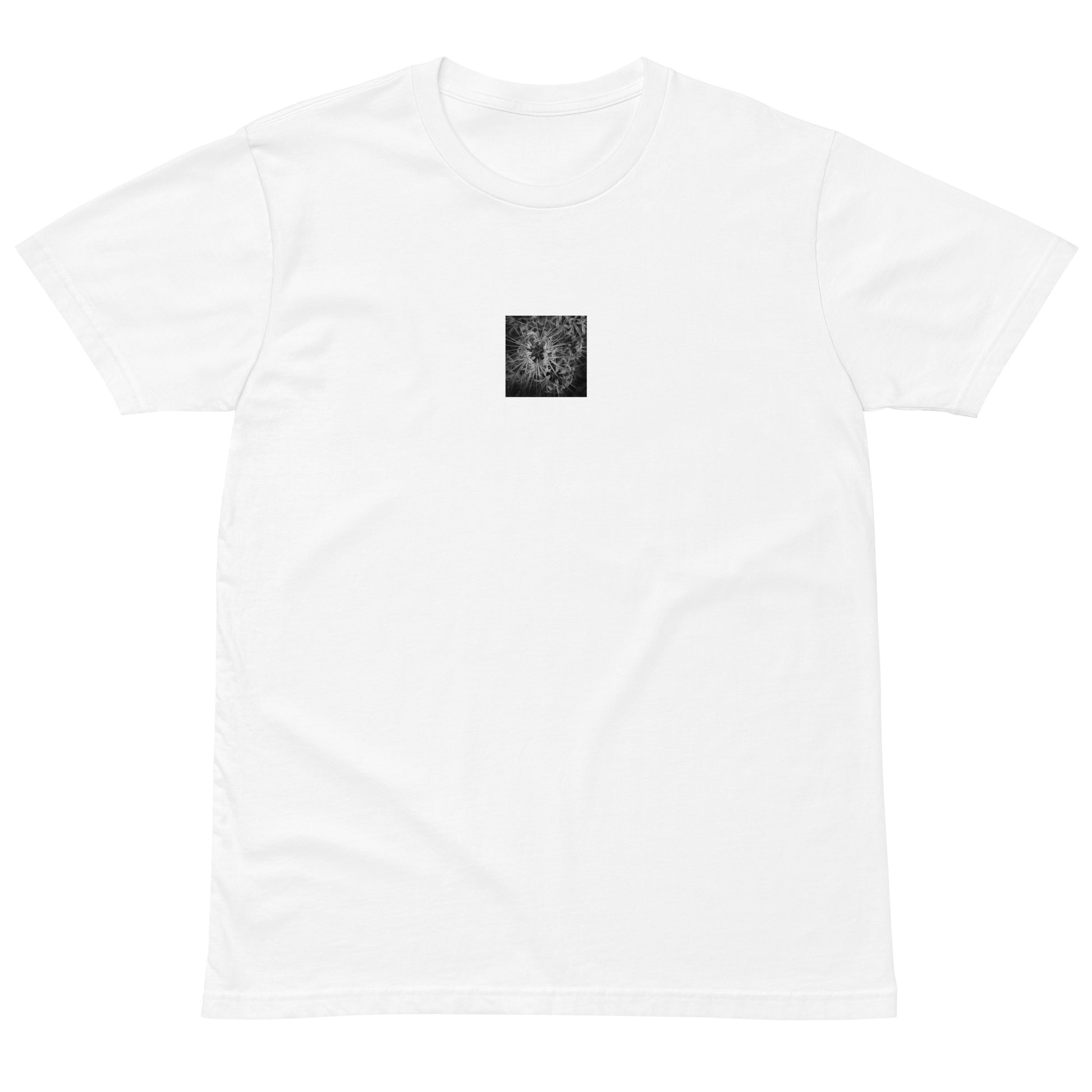 Red Spider Lily B&W Art – Unisex Premium T-Shirt, White, Front View