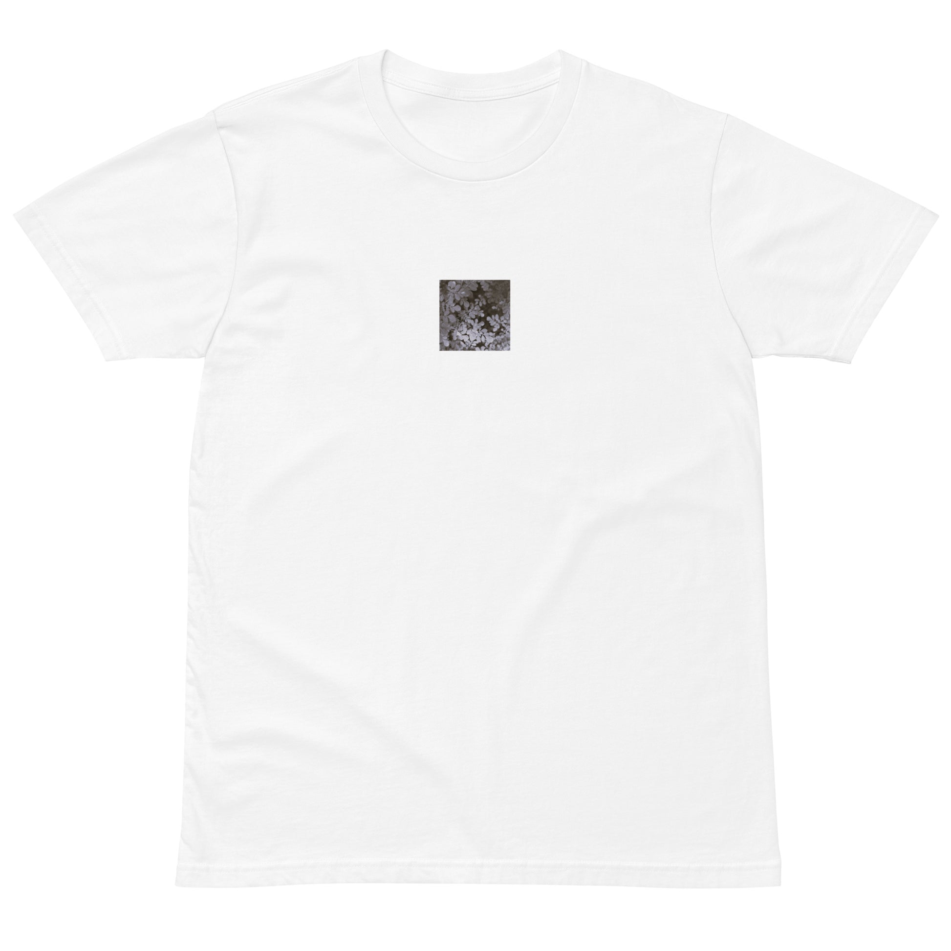 Matsukazesou Botanical B&W Art – Unisex Premium T-Shirt, White, Front View